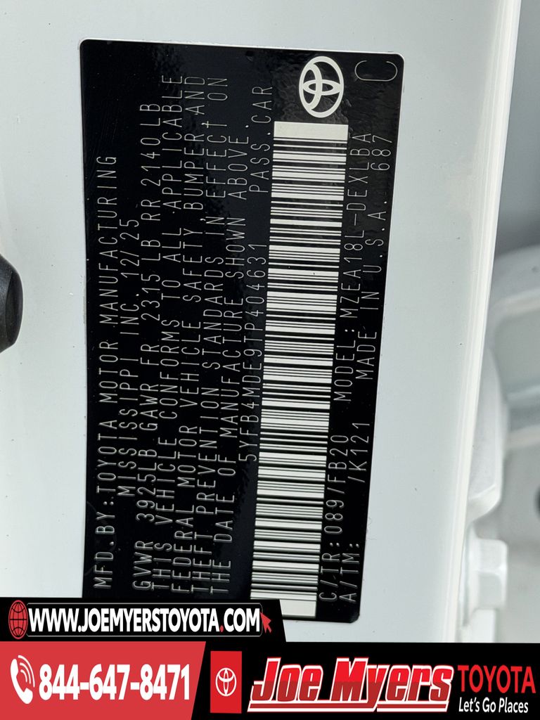 Certified Used 2026 Pearl Toyota LE image 30