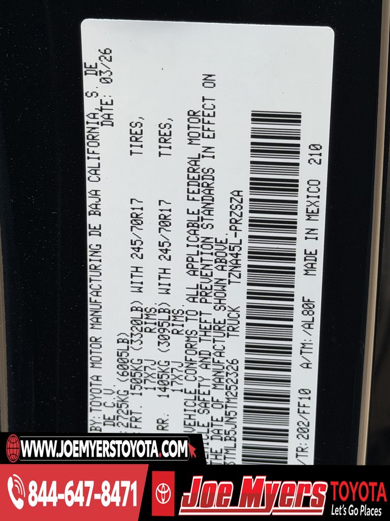 New 2026 Black Toyota SR5 image 21