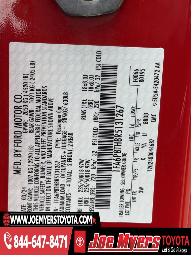 Used 2024 Race Red Ford Ecoboost Premium image 30