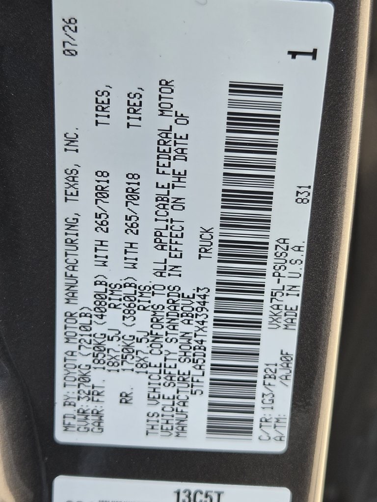 Used 2026 Magnetic Gray Metallic Toyota SR5 image 31