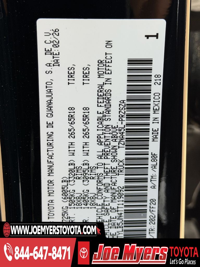 New 2026 Black Toyota SR5 image 21