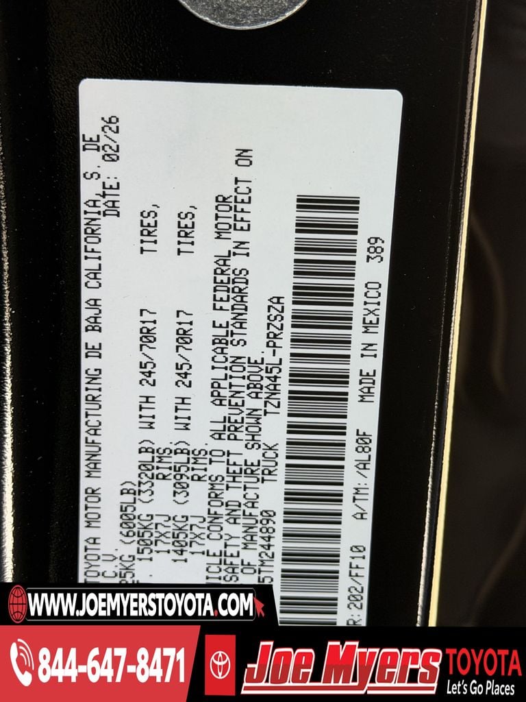 New 2026 Black Toyota SR5 image 21