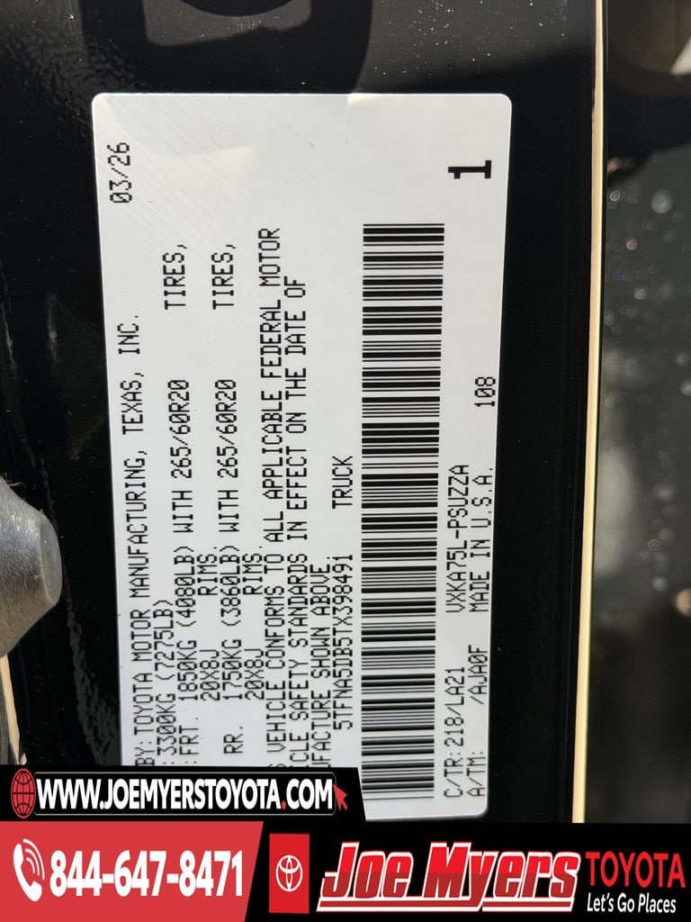 New 2026 Midnight Black Toyota Platinum image 22