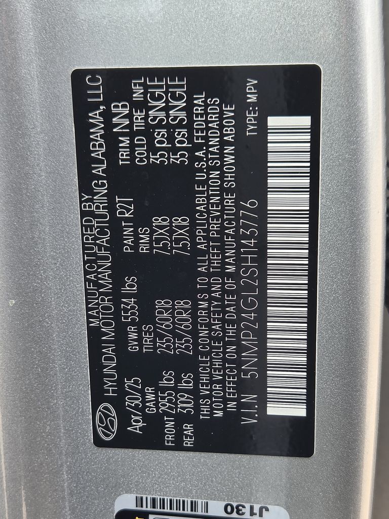 Used 2025 Shimmering Silver Pearl Hyundai SEL image 31