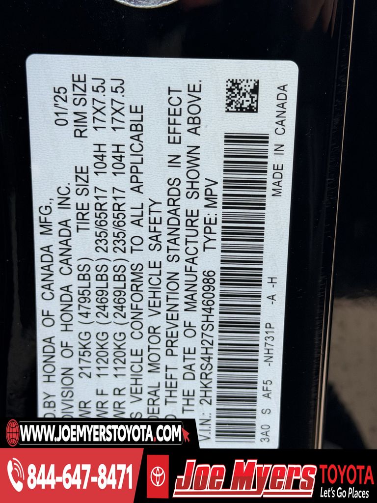 Used 2025 Crystal Black Pearl Honda LX image 31