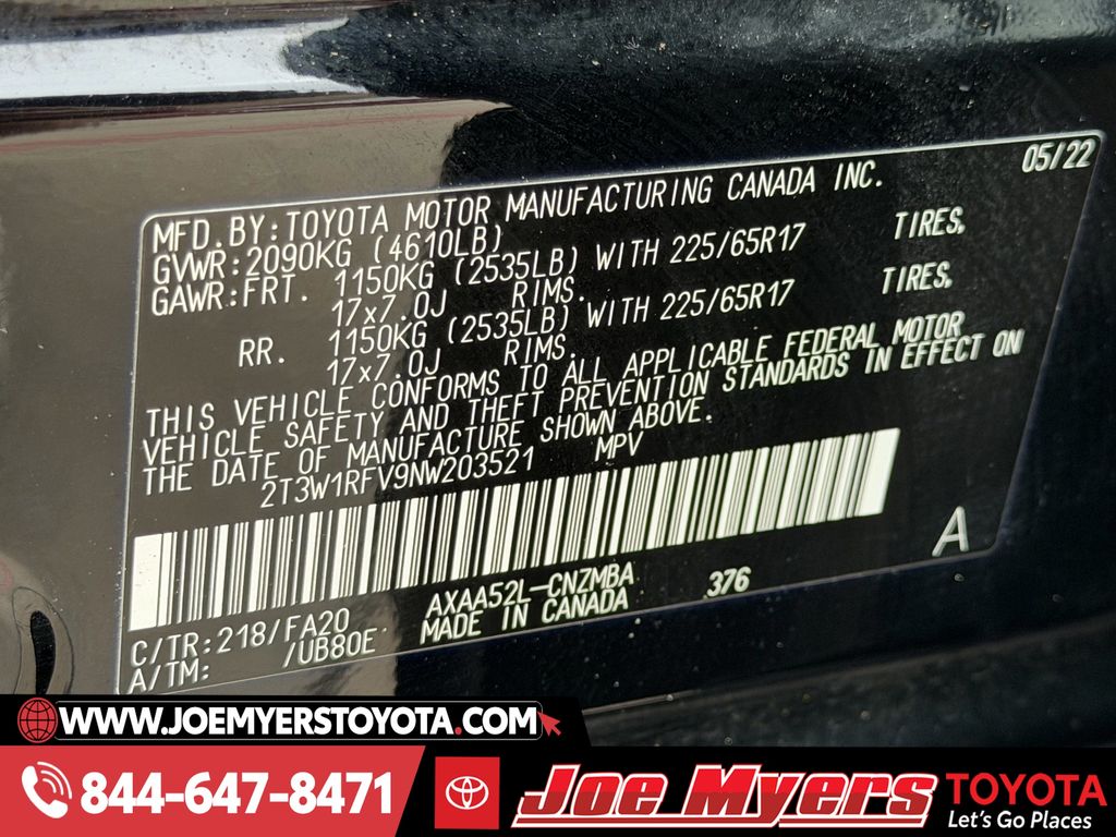 Used 2022 Midnight Black Metallic Toyota XLE image 32