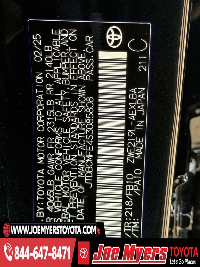Certified Used 2025 Midnight Black Metallic Toyota LE image 30