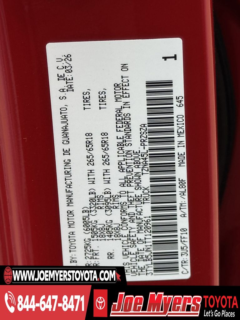 New 2026 Supersonic Red Toyota SR5 image 21