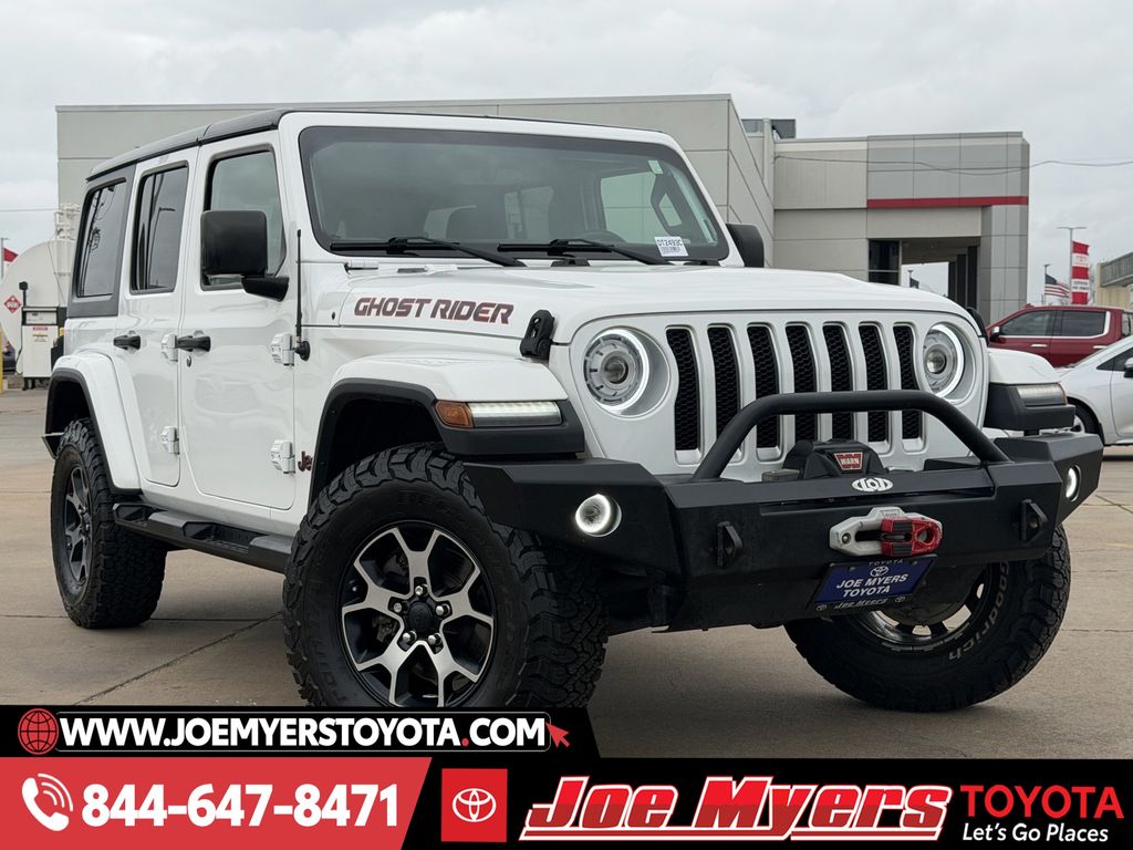 Used 2018 Bright White Clearcoat Jeep Unlimited Sahara image 2