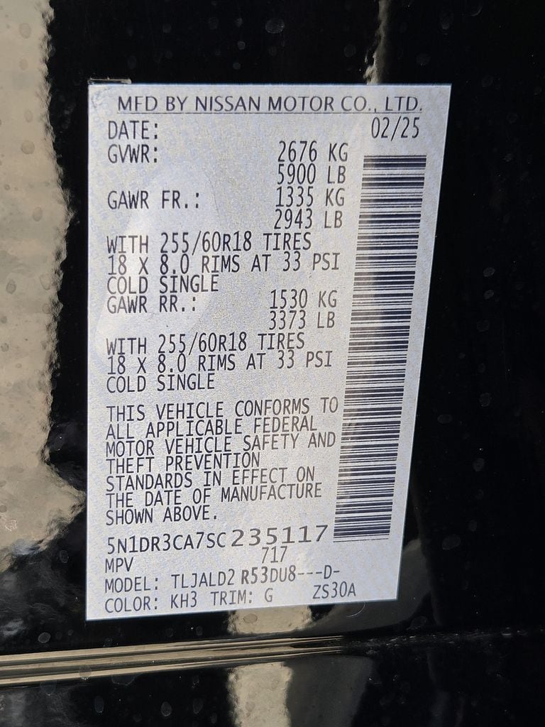 Used 2025 Super Black Nissan SL image 31