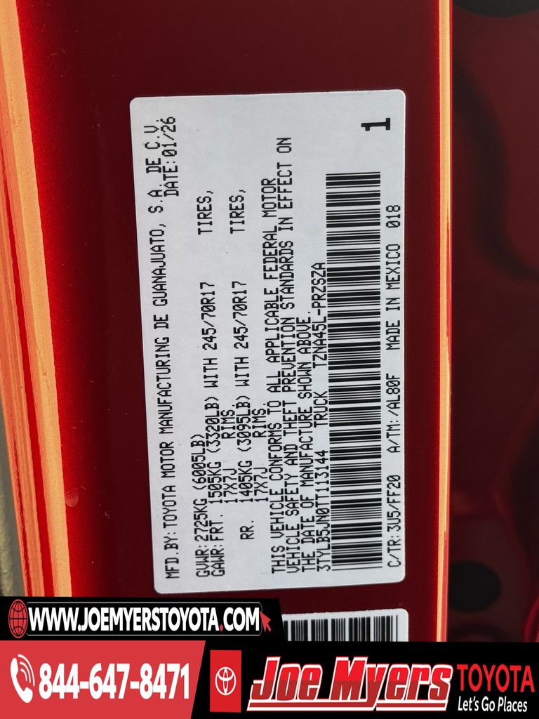 New 2026 Supersonic Red Toyota SR5 image 21