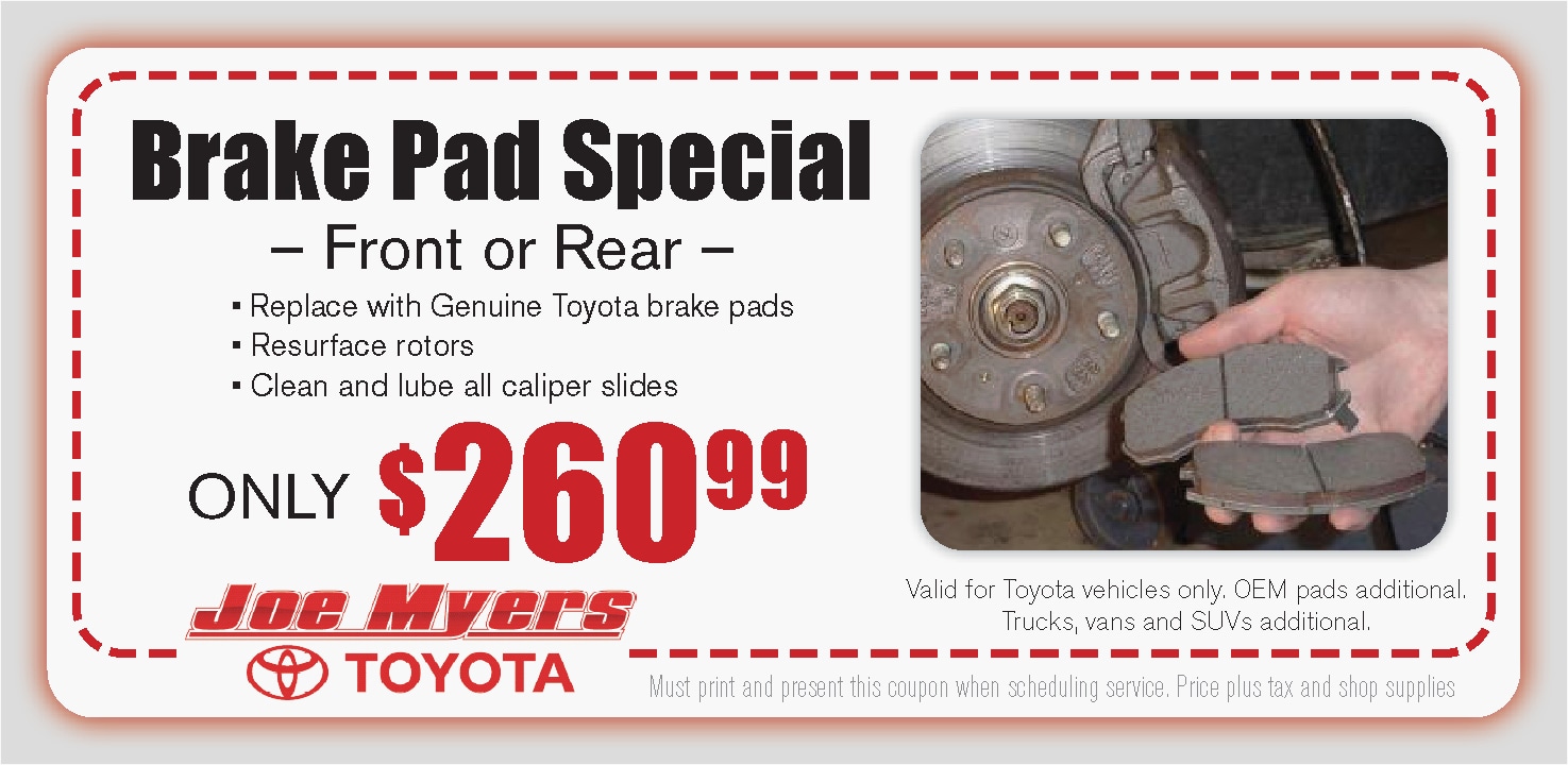 Toyota Brake Pad Special Houston TX Service Offers