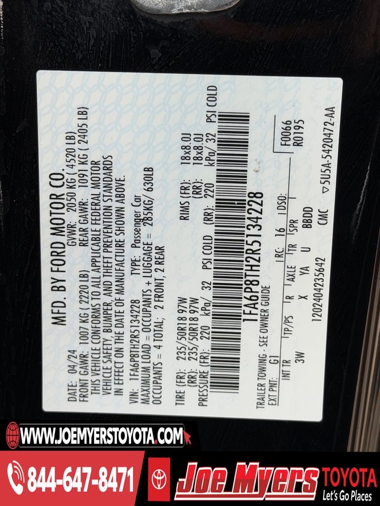 Used 2024 Shadow Black Ford Ecoboost Premium image 30