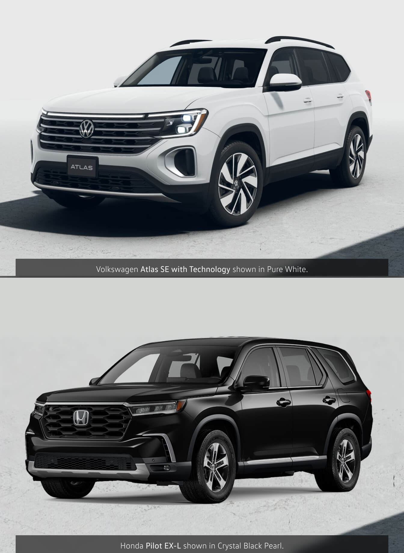 Volkswagen Atlas vs. Honda Pilot Trims