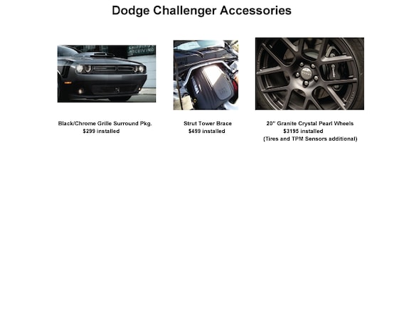 Dodge Challenger Accessories  John Amato Chrysler Dodge Jeep Ram