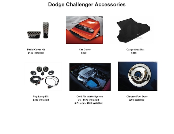 Dodge Challenger Accessories  John Amato Chrysler Dodge Jeep Ram