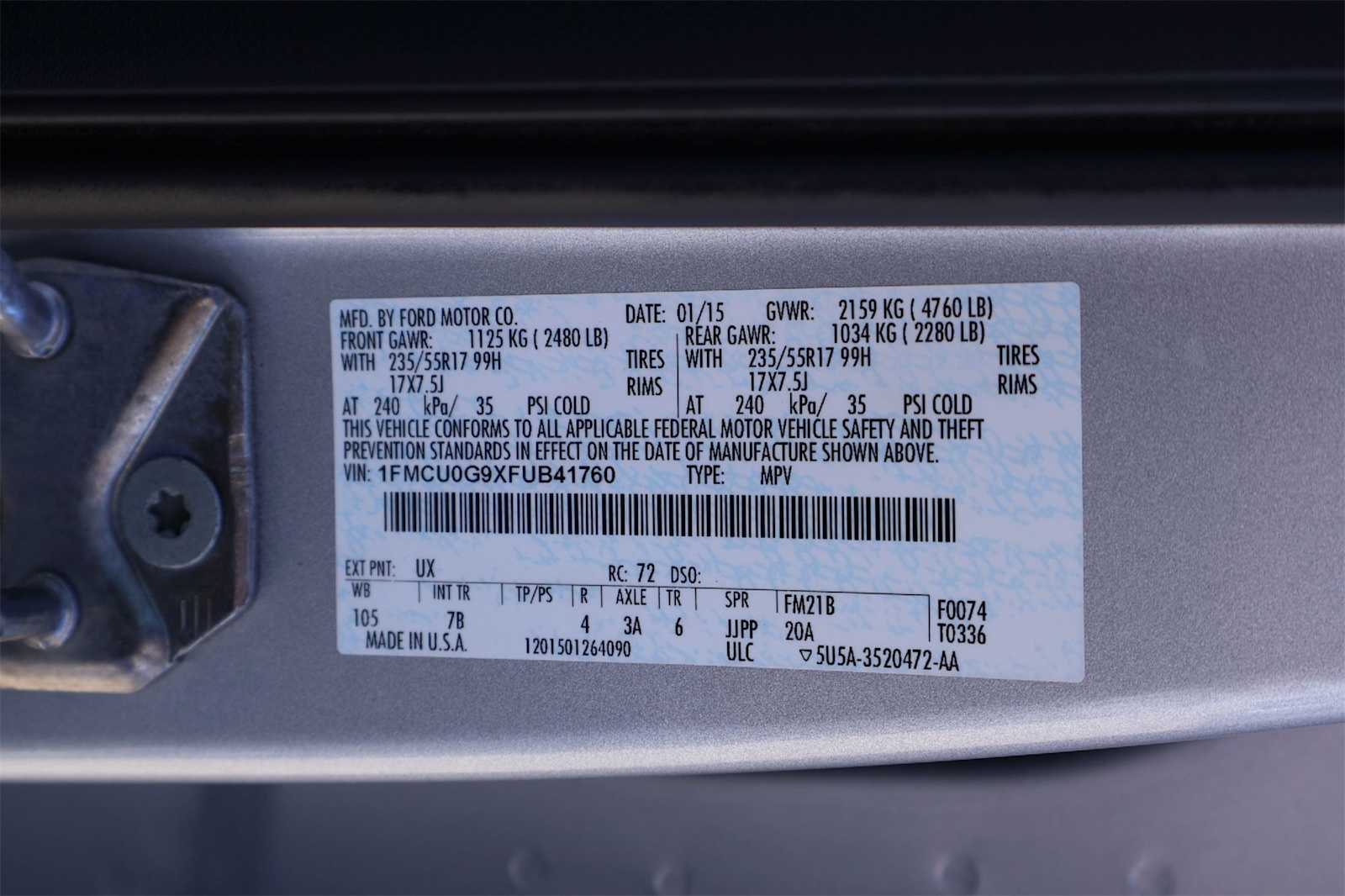 Thumbnail: 2015 Ford Escape - 21