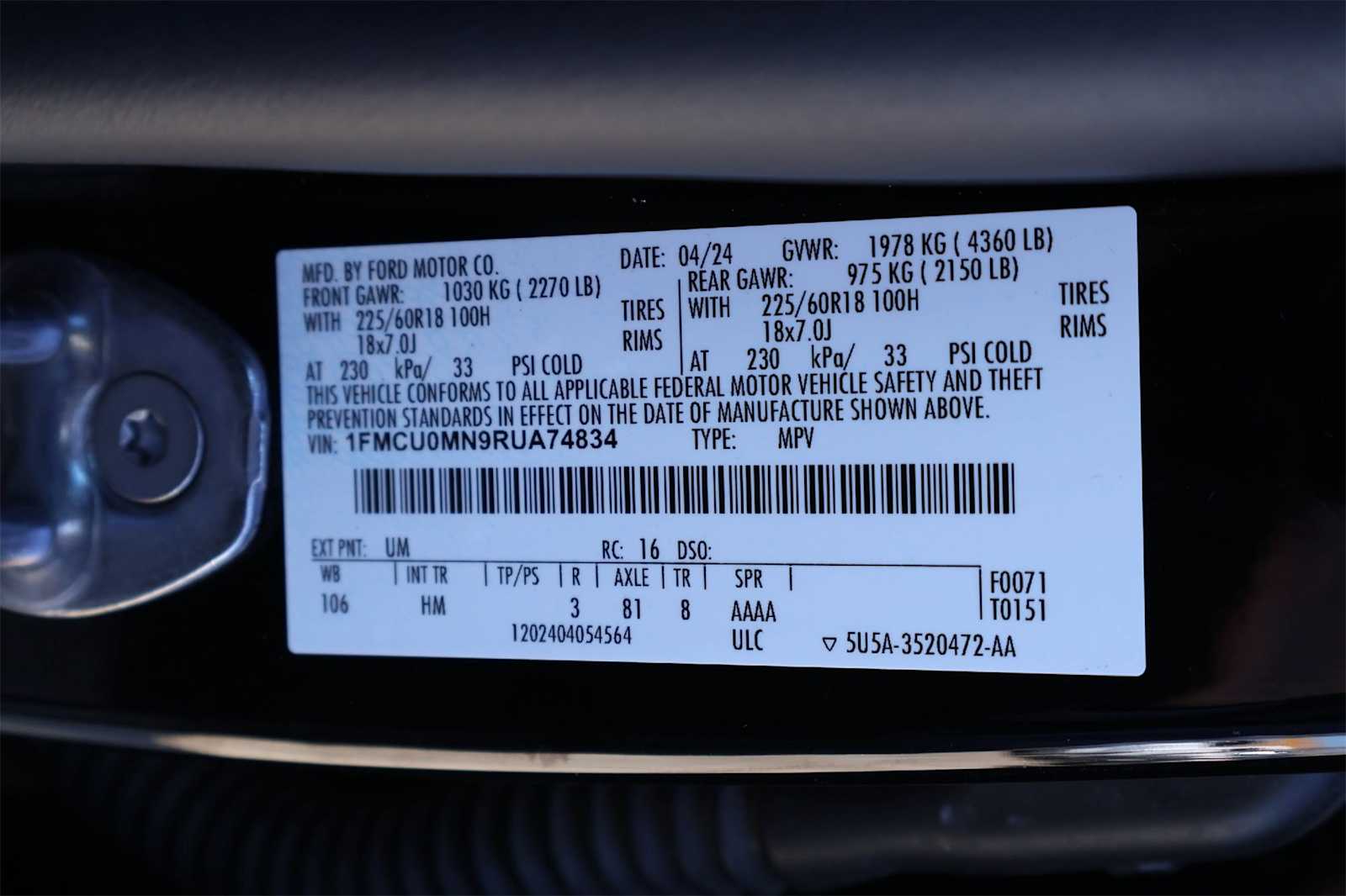 Thumbnail: 2024 Ford Escape - 21