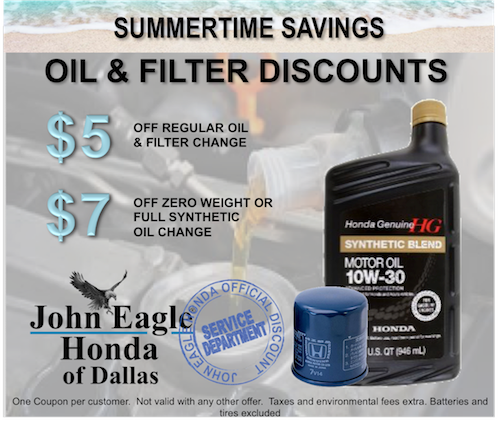 Honda Service Coupons | John Eagle Honda Dallas Tx