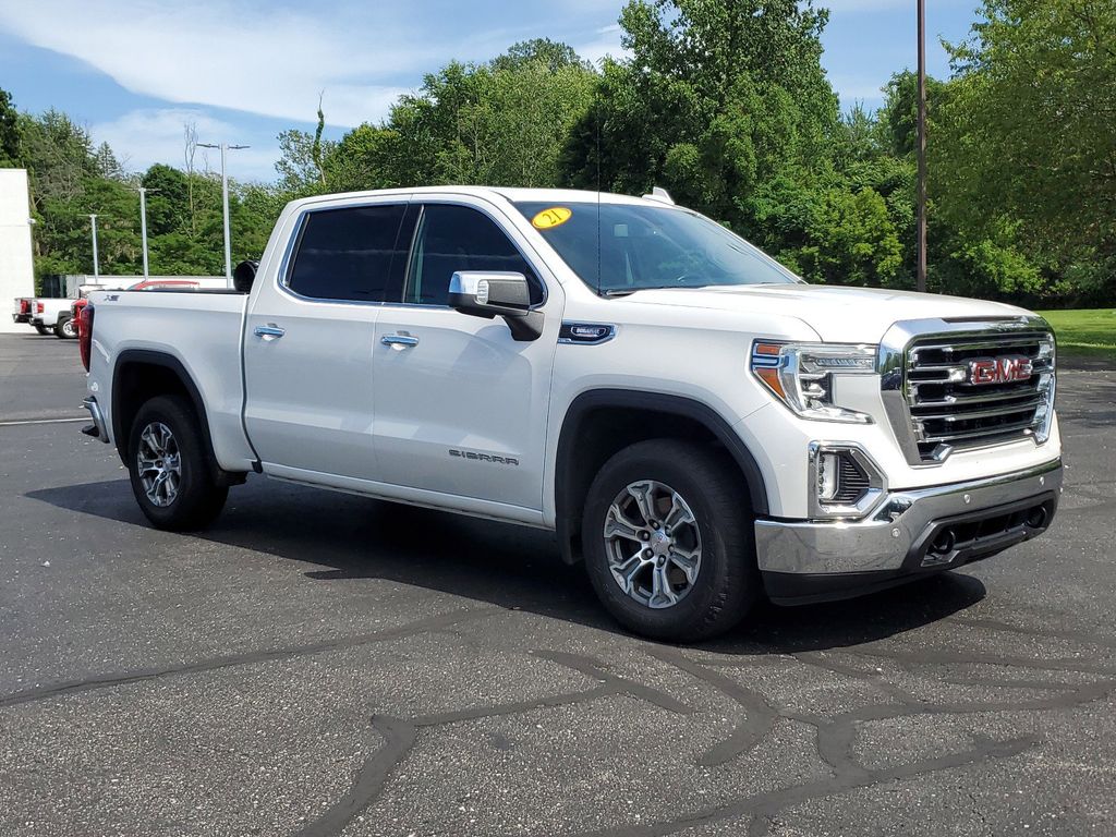 Certified 2021 GMC Sierra 1500 SLT with VIN 3GTU9DET1MG254822 for sale in Paw, MI