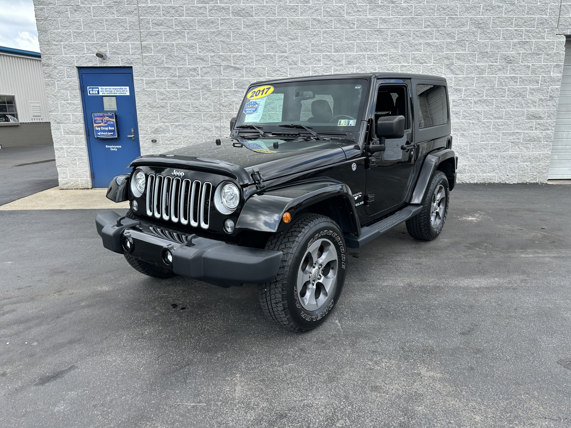 Used 2017 Jeep Wrangler Sahara with VIN 1C4AJWBG2HL590260 for sale in Connellsville, PA