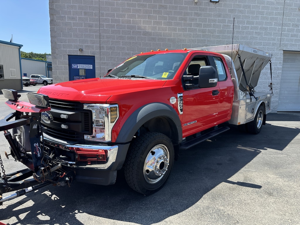 Used 2019 Ford F-550 Chassis XL Plow Truck w/ Commercial Spreader Truck Super Cab