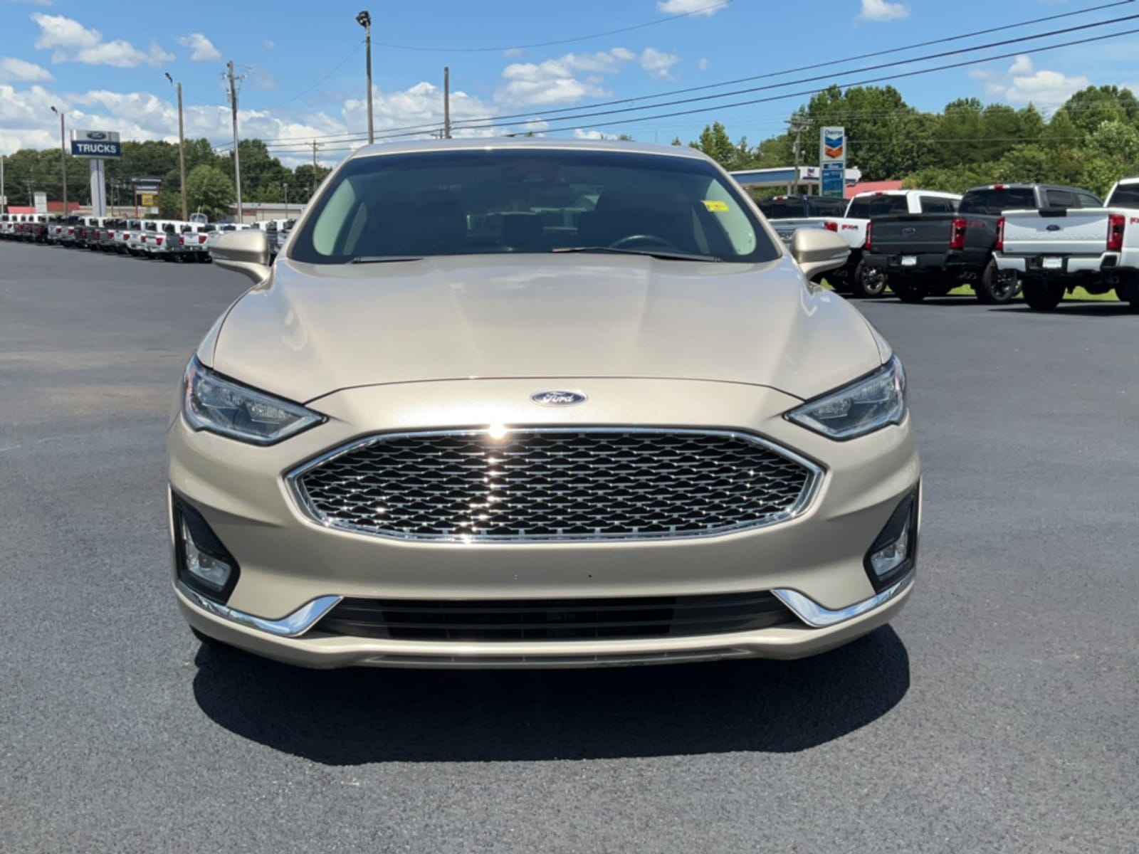 Certified 2019 Ford Fusion Hybrid Titanium with VIN 3FA6P0RU7KR273182 for sale in Cleveland, GA