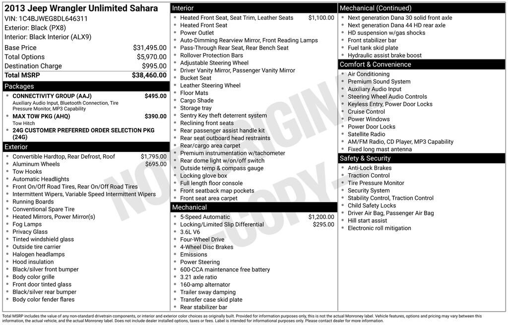 Used 2013 Jeep Wrangler Unlimited Sahara