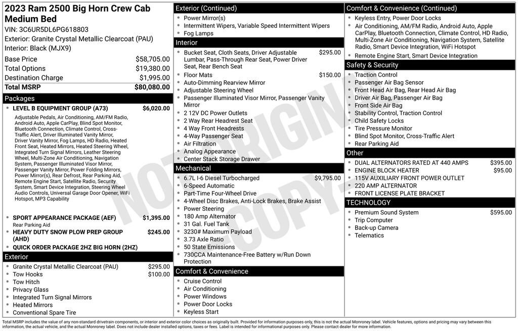 Used 2023 Ram 2500 Big Horn Crew Cab 4x4 64 Box Truck