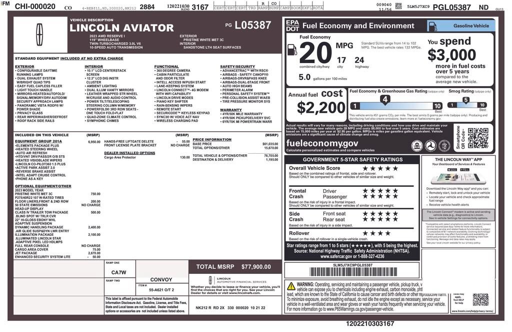Used 2023 Lincoln Aviator Reserve SUV