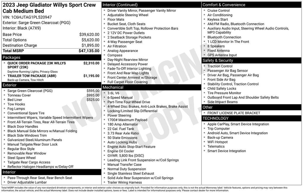 2023 Jeep Gladiator WILLYS SPORT - Photo 44