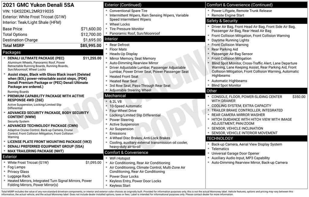 Used 2021 GMC Yukon Denali SUV