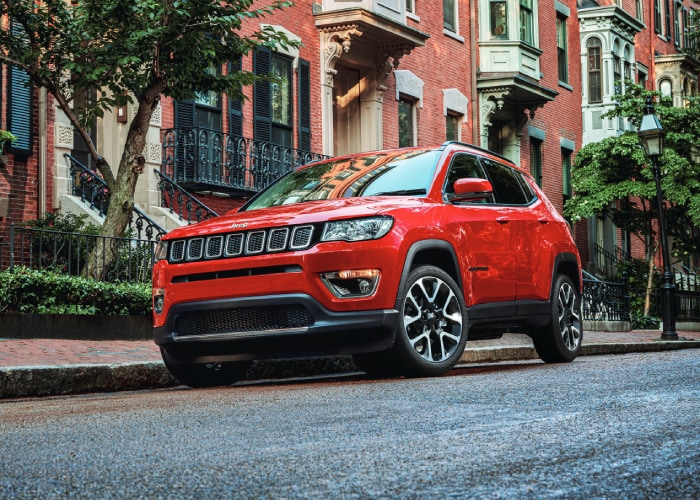 New Jeep Compass parked on a street