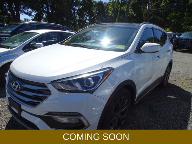 Pearl White 2018 Hyundai Santa Fe Sport SUV / Crossover All-Wheel Drive 6-Speed Automatic