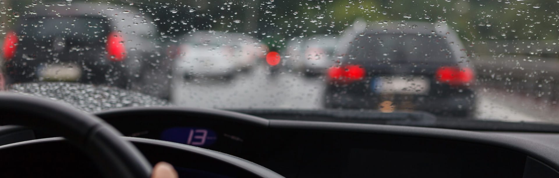 Honda driving in Florida rain