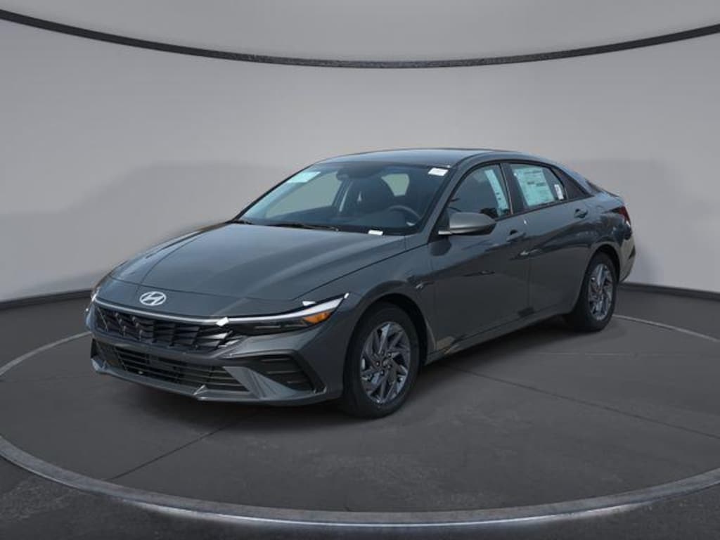 New 2026 Hyundai Elantra Hybrid Blue Sedan