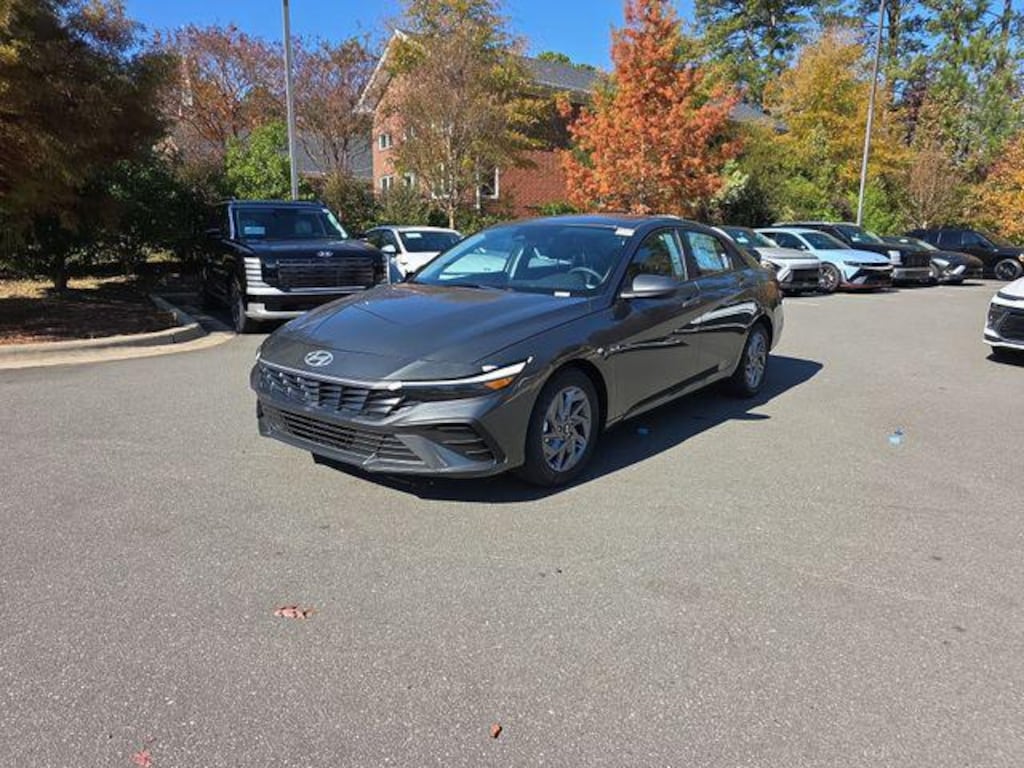 New 2026 Hyundai Elantra Hybrid Blue Sedan