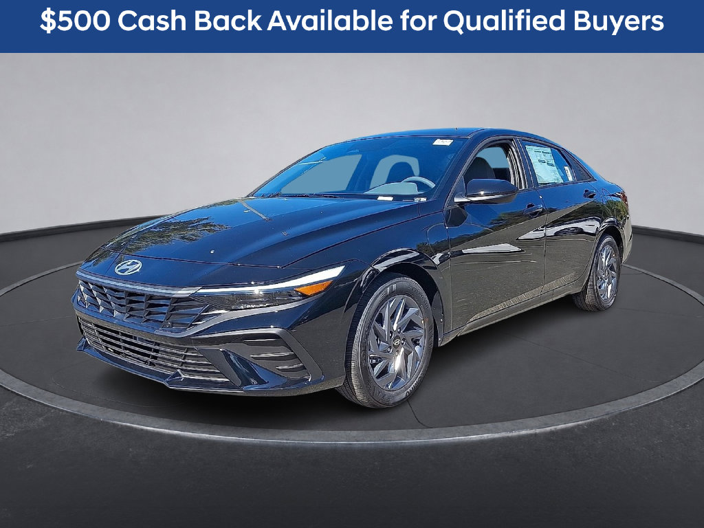 2026 Hyundai Elantra Hybrid Blue Sedan