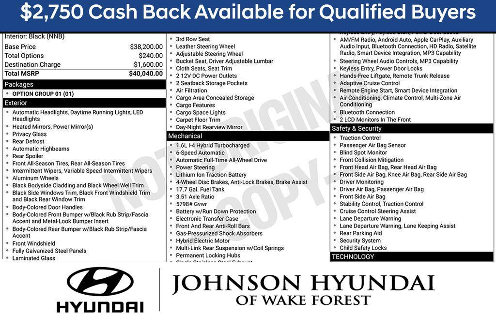 New 2026 Hyundai Santa Fe Hybrid SE SUV