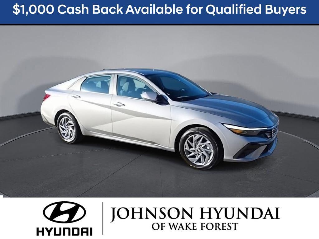 New 2026 Hyundai Elantra Hybrid Blue Sedan