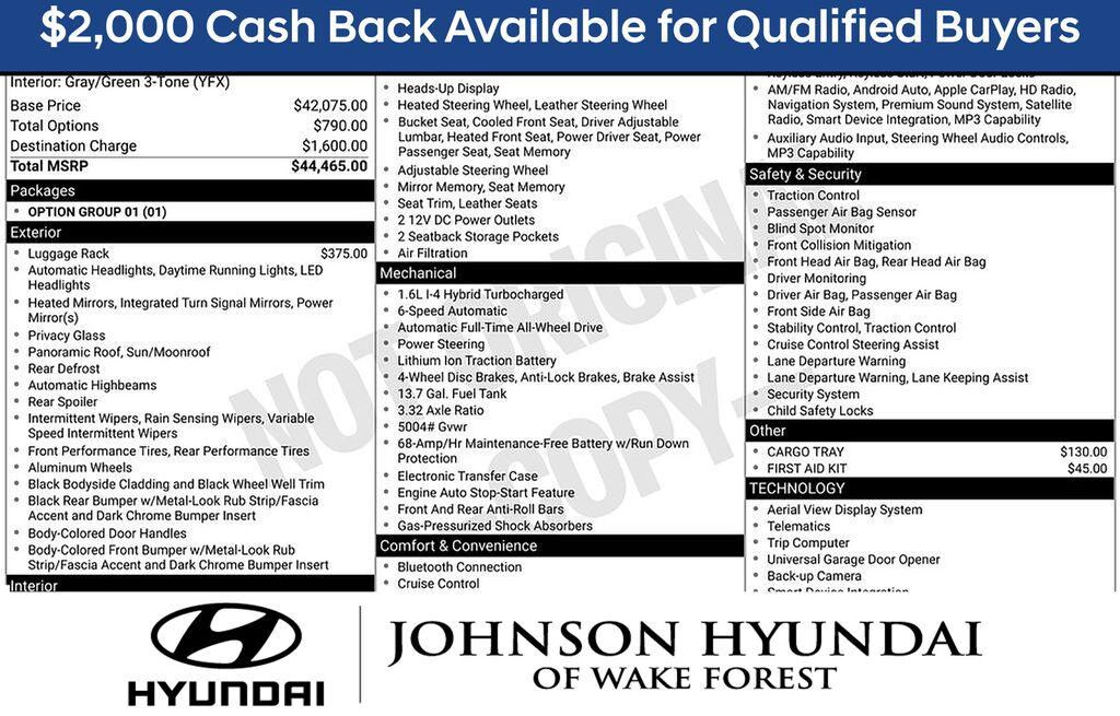 New 2026 Hyundai Tucson Hybrid Limited SUV