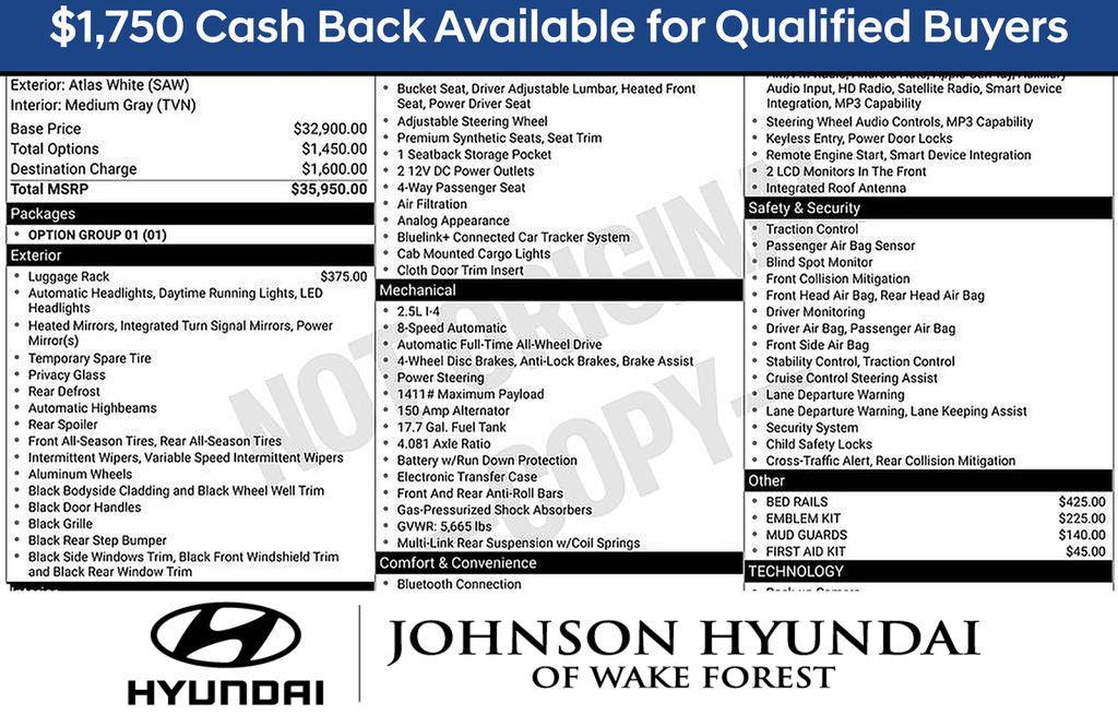 New 2026 Hyundai Santa Cruz SEL AWD Truck
