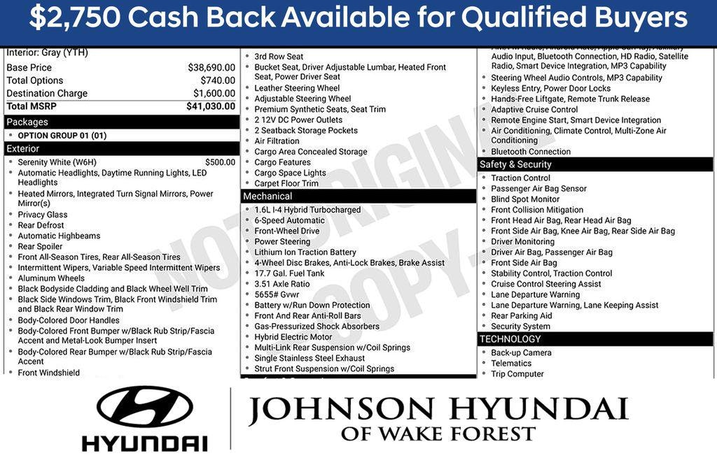 New 2026 Hyundai Santa Fe Hybrid SEL SUV