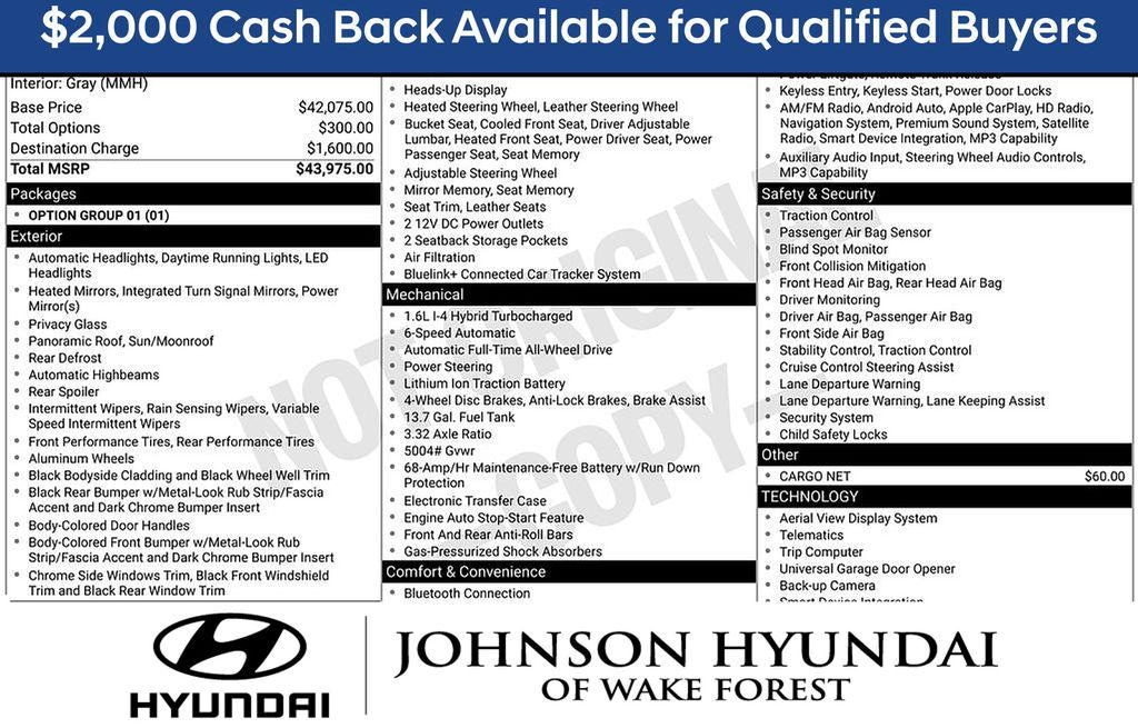 New 2026 Hyundai Tucson Hybrid Limited SUV
