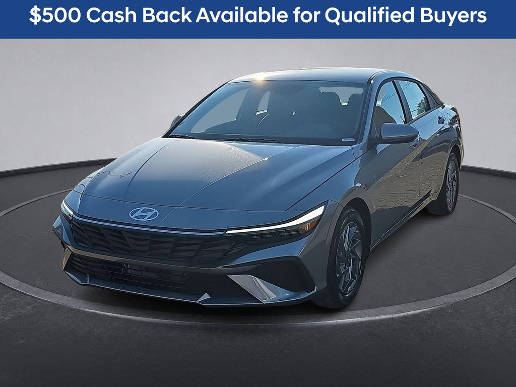2026 Hyundai Elantra Hybrid Blue Sedan