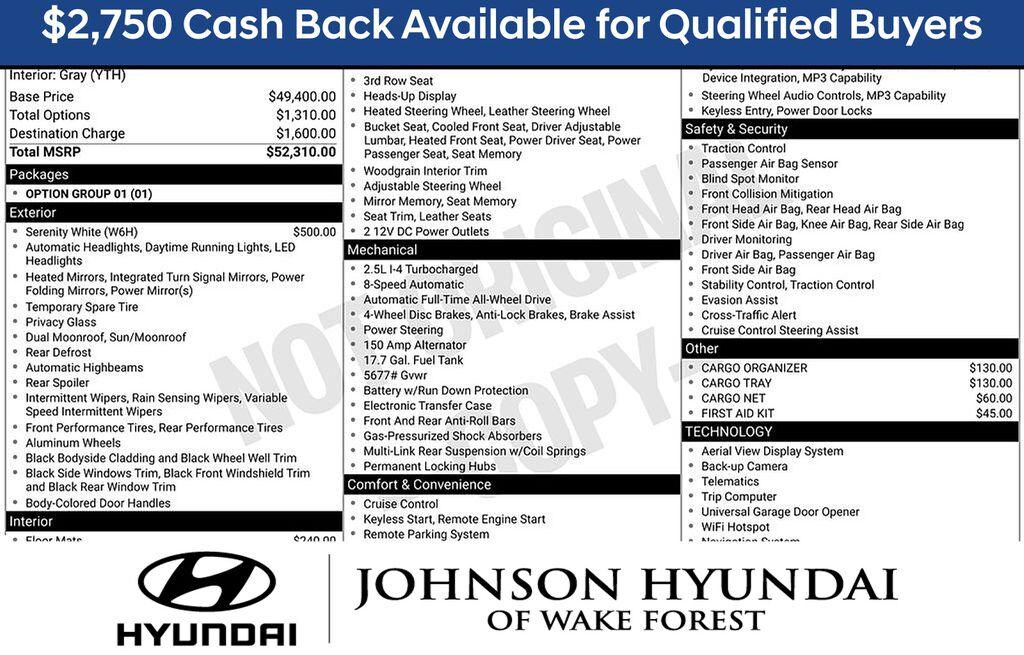 New 2026 Hyundai Santa Fe Calligraphy AWD SUV