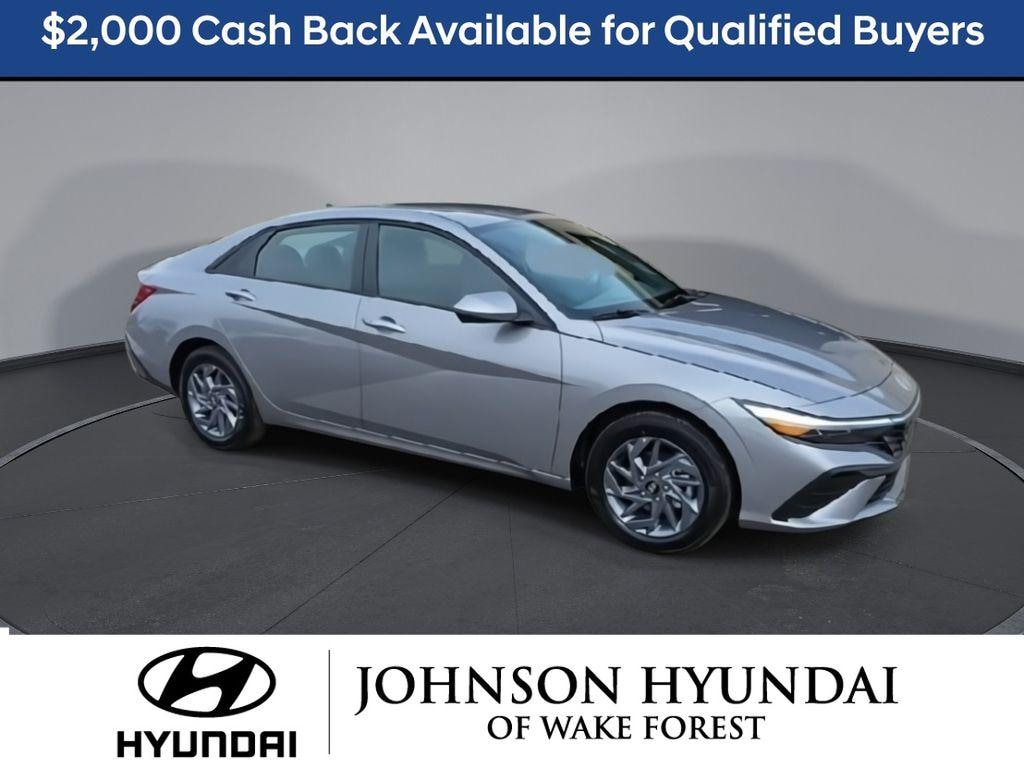 New 2026 Hyundai Elantra Hybrid Blue Sedan