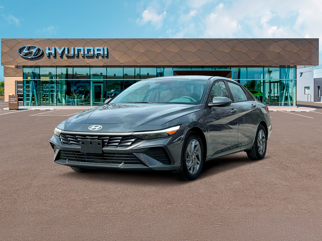 New 2025 Hyundai Elantra Hybrid Blue Sedan