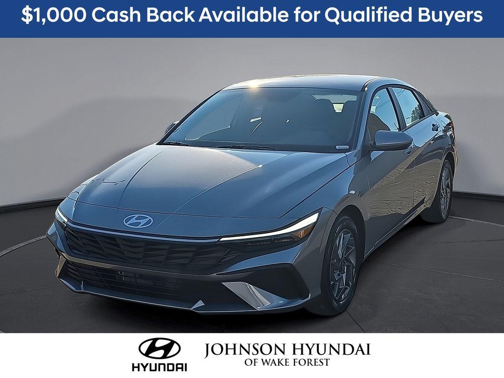 New 2026 Hyundai Elantra Hybrid Blue Sedan