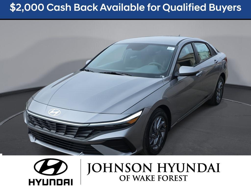 New 2026 Hyundai Elantra Hybrid Blue Sedan